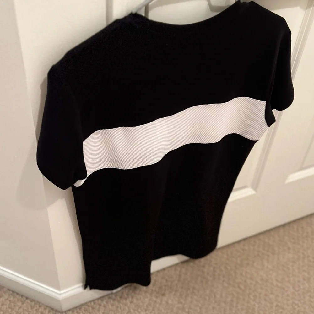 3/$19 Forever 21 color block wide stripe textured short sleeve shirt